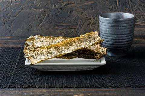 Deep fried seaweed Foto stock
