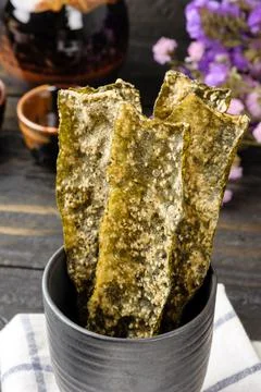 Deep fried seaweed Foto stock