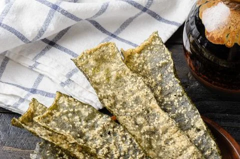 Deep fried seaweed Foto stock