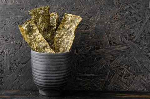 Deep fried seaweed Stock Photos