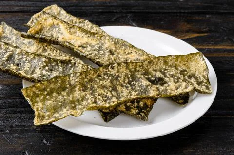 Deep fried seaweed Stock Photos