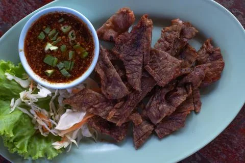Deep-fried sliced beef Stock Photos