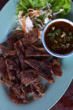 Deep-fried sliced beef Stock Photos