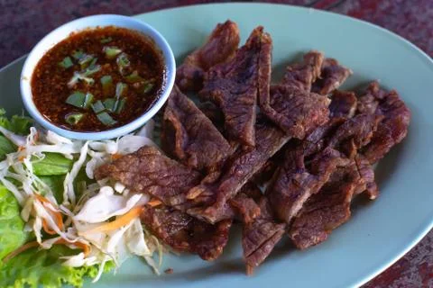 Deep-fried sliced beef Stock Photos