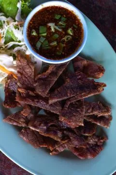 Deep-fried sliced beef Stock Photos