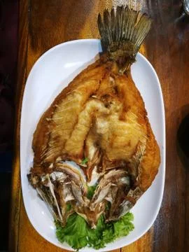 Deep fried Snapper with fish sauce star Stock Photos