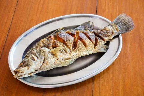 Deep fried snapper Stock Photos