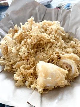 Deep fried squid known as "Celup Tepung Sotong" Stock Photos