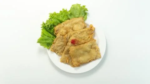 Deep fried tempeh or Tempe goreng is a traditional food from Indonesia Stock Photos