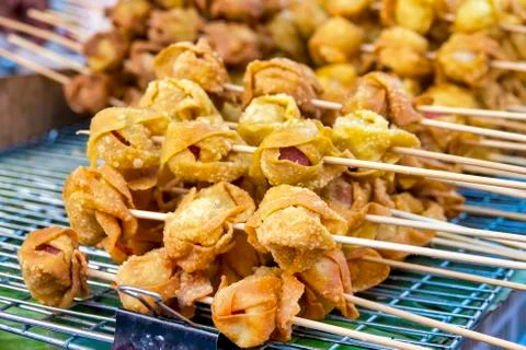 Deep fried wanton Stock Photos