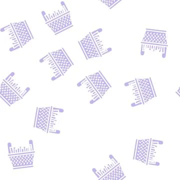 Deep fry potatoes glyph vector seamless pattern イラスト素材