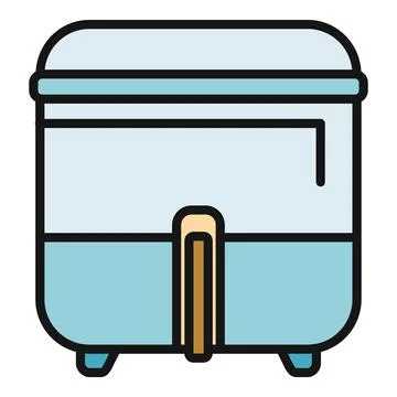 Deep fryer appliance preparing crispy fried food vector Stock Illustration