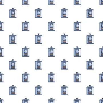 Deep fryer appliance seamless pattern repeating background Ilustração Stock