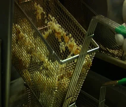 Deep fryer basket Video stock 21587136