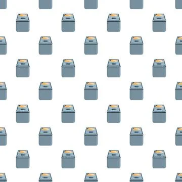 Deep fryer kitchen appliance seamless pattern background イラスト素材