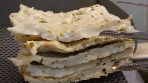 Deep Frying Korean Fish Cake Bars (Hotbar) - Korean Street Food Stock Footage 337374162