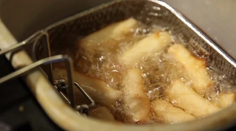 Deep Frying Spring Rolls Stock Footage 42711071