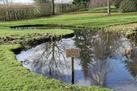 Deep Garden Pond. Stock Photos