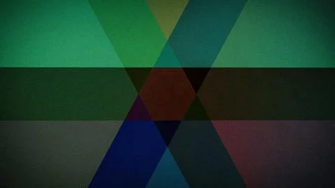 A deep geometric gradient featuring rich shades of green, teal, blue, and b.. Stock-Illustration