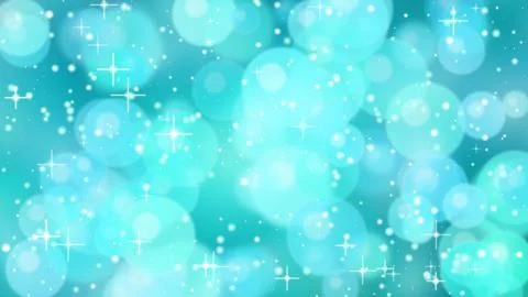 Deep Glowing Bokeh Orbs Magic Stardust with Smooth teal Gradient Flow Backdrop. Stockillustratie