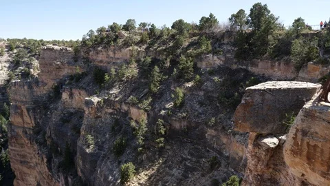 Deep gorge and rocky cliffs  grand Canyon  USA Stock Footage 89830561