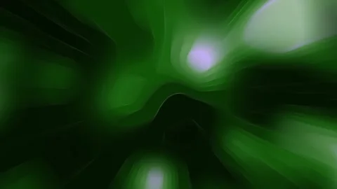 Deep Green Abstract Background Animation. Futuristic Emerald Green Light Waves Видео 347441771