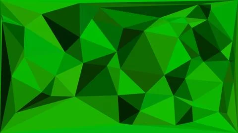 Deep green abstract geometric low poly background with sharp triangles Stock Illustration
