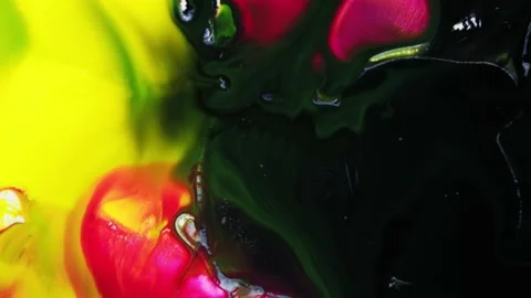 Deep green and yellow inks abstract background. Stock-Footage 153544003
