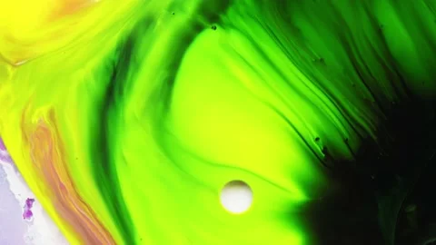 Deep green and yellow inks abstract background. Stock-Footage 161980491