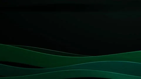 Deep Green Layered Waves Minimal Motion Loop Stock Footage 344590149