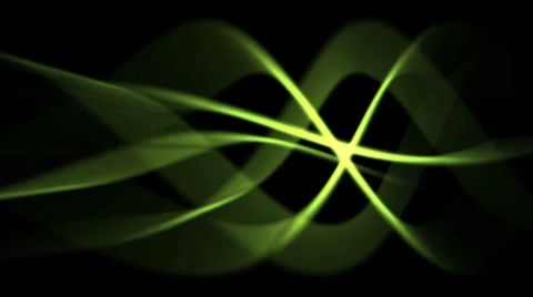 Deep green light waves in dynamic motion - seamless loop (FULL HD) Video stock 37122369