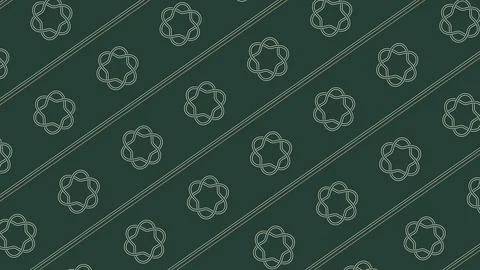 A deep green surface contains small pale looped rosettes arranged along fin.. Stock Illustration