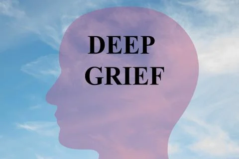 Deep Grief mental concept Stock Illustration