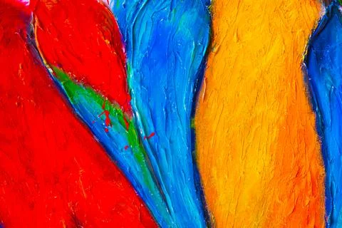Deep grooves in a thick layer of paint, abstraction, bright background Stock Photos