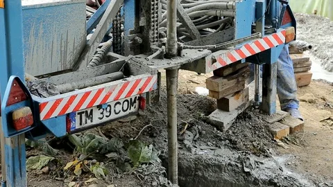 Deep ground drilling machine Stock Footage 92501659