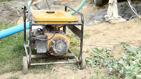 Deep ground drilling machine Stock Footage 92501749