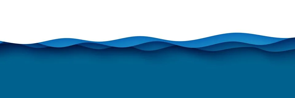 Deep horizontal waves rift cut out ocean floor. White and blue layers with 스톡 일러스트