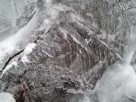 Deep ice formation closeup Stock Photos