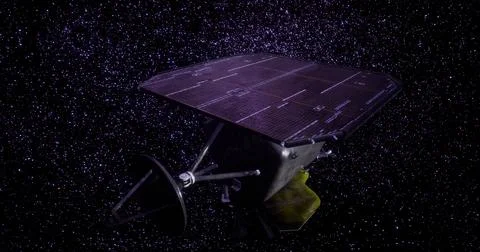 Deep impact space mission spacecraft exploring vast universe Ilustración de archivo