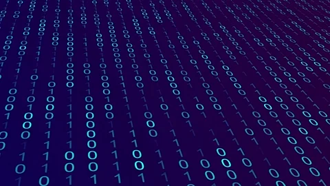 Deep Indigo Blue Binary Code Encrypted Data Background Stock Footage 320379859