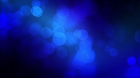 Deep indigo blue bokeh particles background, mysterious glowing spheres loop Stock Footage 334053964
