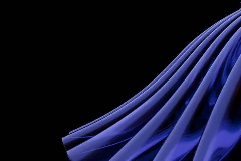 Deep indigo fabric drapes dramatically against a black background Stock Illustration