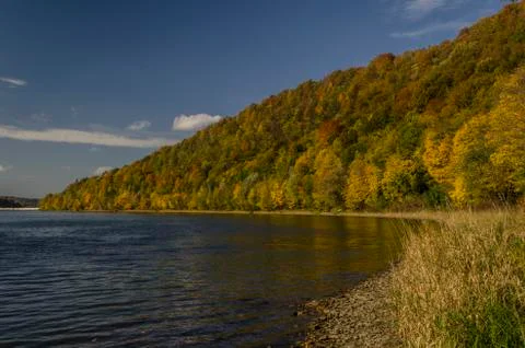 Deep lake in the sun Foto stock