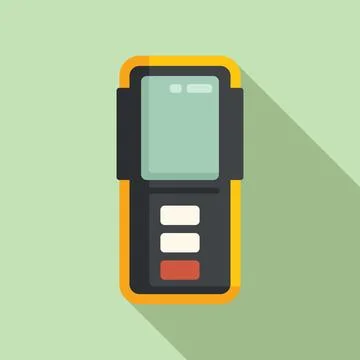 Deep laser meter icon flat vector. Screen lcd electric Stock Illustration