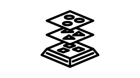 Deep layers machine learning line icon animation Stock Footage 326751856
