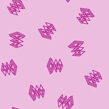 Deep layers machine learning line vector seamless pattern 库存插图