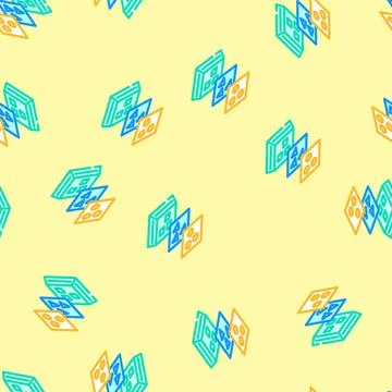 Deep layers machine learning vector seamless pattern Illustrazione stock