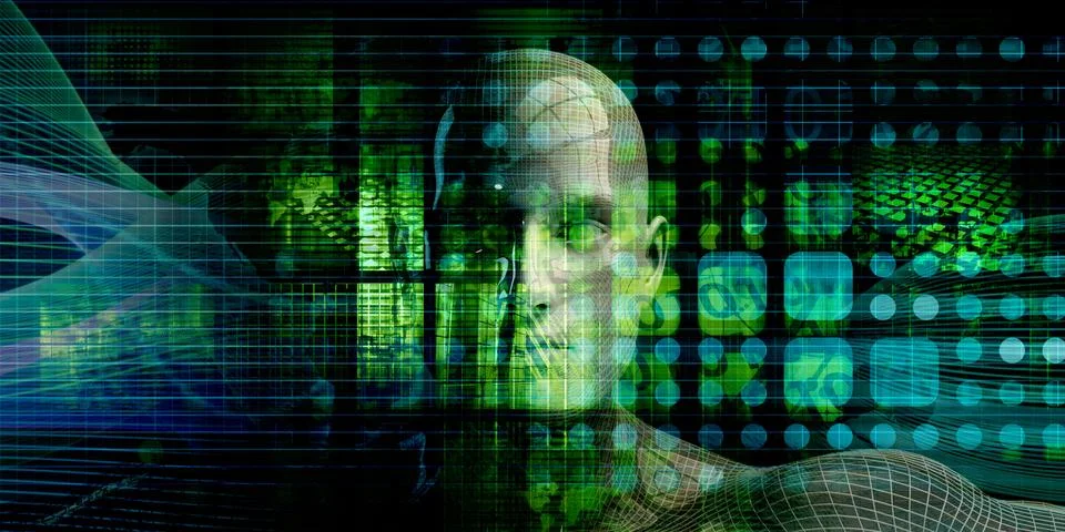 Deep Learning and Neural Computational Intelligence Stock Illustration