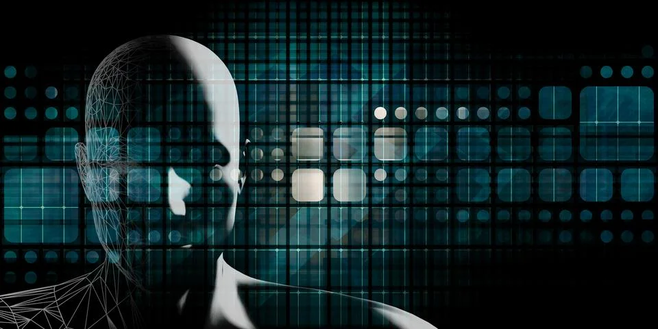 Deep Learning and Neural Computational Intelligence Stock Illustration
