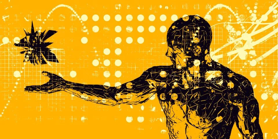 Deep Learning and Neural Computational Intelligence Stock Illustration